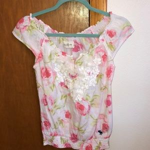 white/ floral print cap sleeve bundle